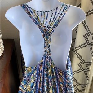 Braided back maxi dress with side splits